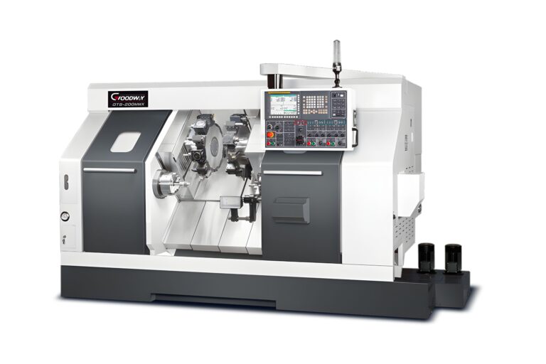 CNC стругов център GOODWAY GTS-200 с два шпиндела и две револверни кули